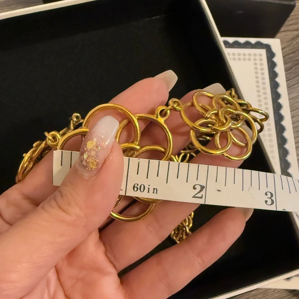 Vintage Chanel Gold CC Flower Collar Necklace